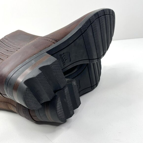 Sorel Boots Womens Size 7 Lolla Chelsea Ankle Booties Brown Leather Pull On - Picture 6 of 7